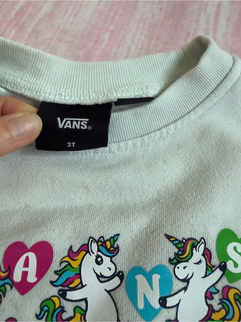Vans Kids Cream Sweatshorts with Rainbow Patch